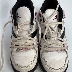 Air Jordan White and Red Sneakers